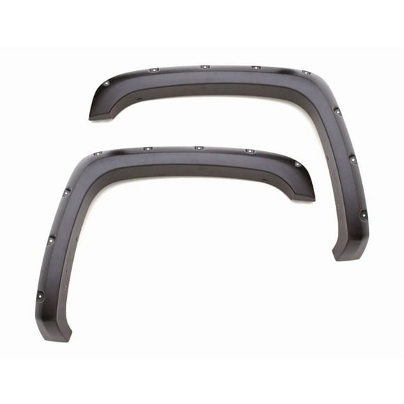 Lund International Garde-Boue Flare RX130SA Style RX-Rivet; Noir Lisse; Tri-Flex ABS Thermoplastique; Ensemble de 2
