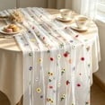 thumbnail image 5 of Table Runner 118 Inch Sheer Organza with Colorful Floral Embroidery for Wedding Party Dining Table, 5 of 6