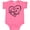Hot Pink, variant on Inktastic I Love My Aunt and Uncle in Black Chalk Heart Boys or Girls Baby Bodysuit