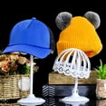 thumbnail image 4 of ZenCart Hat Rack Stand for Hats Wigs Exhibition Multiple Sizes with Lace Edge Bucket Hat Fisherman Hat Display Holder Hat Organizer for Home Stores, 4 of 8