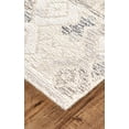 thumbnail image 3 of Palatez Gradient Distressed Diamond Wool Rug, Ivory/Brown, 3ft-6in x 5ft-6in, 3 of 7