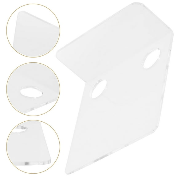 WRISTBIQUE 3Pcs Small Floating Shelf for Wall with Transparent Acrylic 3.93X3.93X1.77in