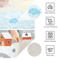 thumbnail image 3 of Yayeee Bath Rug for Bathroom Floor Non Slip Contour Fluffy Soft Absorbent Mat, 20"x24", Cartoon Orange Houses, 3 of 7