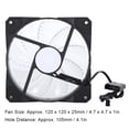 thumbnail image 1 of PC Cooling Fan, Case Fan High Computer Accessor Colorful 4.7 X 4.7 X 1in  for Radiators System for Computer CPU Cooler 15-Light Blue,15-Light Red,15-Light  White, 1 of 7