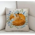 thumbnail image 2 of Watercolor Sleeping Fox Throw Pillow Cover Cushion Case for Home Decor Sofa Couch 18" x 18" Inch Cotton Linen Farmhouse Decorations, 2 of 4