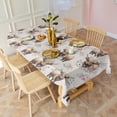 thumbnail image 3 of Beige Highland Cow Flower Pattern Rectangle Tablecloth 60"x102",Waterproof Polyester Rectangle Table Cloth, Wipeable Spillproof Polyester Tablecloth for Dining, Camping, Indoor and Outdoor, 3 of 6