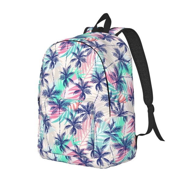Easygdp Palm Leaves Mochila de Lona Resistente para Laptop, Compatible con Laptops de 15 a 17 pulgadas, Ideal para Escuela, Trabajo y Viajes-Small