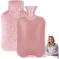 thumbnail image 1 of Bolsa de Agua Caliente de Goma 2L, Bolsa de Agua Caliente con Funda de Felpa Suave, Hot Water Bag para Dolor de Espalda, Lumbares, Vientre, Manos, Calambres Menstruales, Frío o, 1 of 5