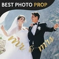 thumbnail image 2 of Prazoli Pre-Strung Mr & Mrs Sign for Wedding Decorations for Reception and Ceremony, Wedding Sign Gold Wedding Decor Banner for Bride and Groom Chair, 2 of 9