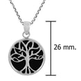 thumbnail image 4 of Striving Tree Of Life Inlaid Black Onyx Sterling Silver Pendant Necklace, 4 of 6