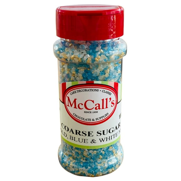SUGAR COARSE GOLD BLUE & WHITE MIX 100 g