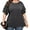 Gray, variant on Plus Size Women Top Short Sleeve Gray 1X Tunic Shirt Summer Maternity Clothing Loose Fitting Blouse Clothes