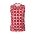 thumbnail image 6 of Lsque Ladybugs And White Dots Print Men's Cotton Blend Sleeveless Muscle Shirts (S-3XL)- Moisture Wicking, Odor Protection, UPF 30+,Small, 6 of 8