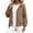 Khaki, variant on Hooded Zip Up Jackets for Women Long Sleeve High Low Hem Loose Windbreaker Coats Lightweight Travel Jacket