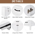 thumbnail image 7 of 36" Freestanding White Vanity | Modern Style for Bathroom, Multiple Drawers and Cabinet | Solid Rubber Wood & MDF, Water - resistant Finish | Stores Soaps and Towels Neatly, 7 of 7