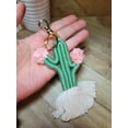 thumbnail image 2 of Macrame Cute Captus Bohemian Handmade | Tiny Keyring| Bag Accessories | Gift Idea, 2 of 9
