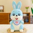 thumbnail image 2 of TRKIYQC Juguete de Peluche de Conejito de Año Nuevo, Muñeco de Conejo Lindo con Babero para Regalo de cumpleaños para niños Unisex Decoración del hogar TRKIYQC casual, 2 of 6