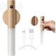 thumbnail image 1 of Aplique de pared de madera recargable por USB de 18 x 2,5 cm con sensor de movimiento, aplique de pared inalámbrico de batería blanca cálida para interiores con interruptor, funcionamiento con batería, 1 of 5