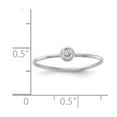thumbnail image 3 of Sterling Silver Rhodium-plated Polished CZ Circle Ring - Size 7, 3 of 3