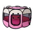 thumbnail image 2 of Corral portátil plegable para mascotas, de malla transpirable, jaula superior ligera con cremallera Rosa S Zulema Parque infantil plegable, 2 of 8