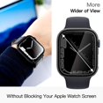 thumbnail image 5 of Compatible for Apple Watch Series 8/7 45mm Hard Case with Tempered Glass Screen Protector, Slim Hard PC Cover, Thin Bumper Full Coverage Accessories for iWatch 8/7 (45mm, Black), 5 of 5