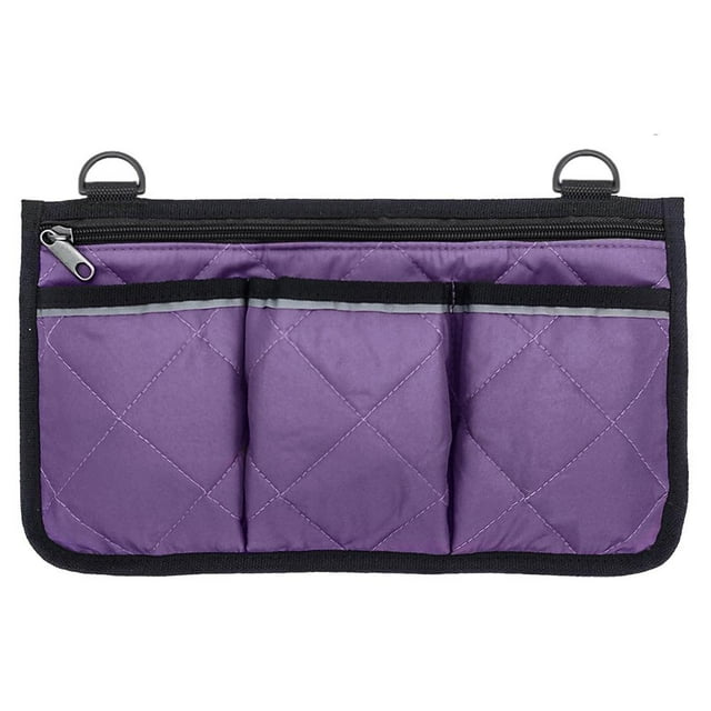 FurNest Sacs pour Fauteuil Roulant Organisateur Latéral d'Accoudoir Poches Portables Rangement Imperméable Bandes Réfléchissantes Multifonction