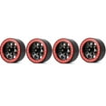 thumbnail image 4 of TFixol Jantes en Alliage d'Aluminium de 2,2 Pouces pour Voitures d'Escalade, Design à 8 Trous avec Accents Noirs et Rouges, Ensemble de 4, 4 of 6