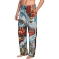 thumbnail image 6 of Pofeuu Red Train Hot Air Balloon Print Men's Pajama Pants, Soft Lounge Pajama Pants with big pockets for Men Plaid Pj Bottoms-Large, 6 of 6