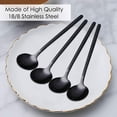 thumbnail image 3 of Pack of 8, Black Stainless Steel Espresso Spoons, findTop Mini Teaspoons Set for Coffee Sugar Dessert Cake Ice Cream Soup Antipasto Cappuccino, 5.3 Inch, 3 of 9