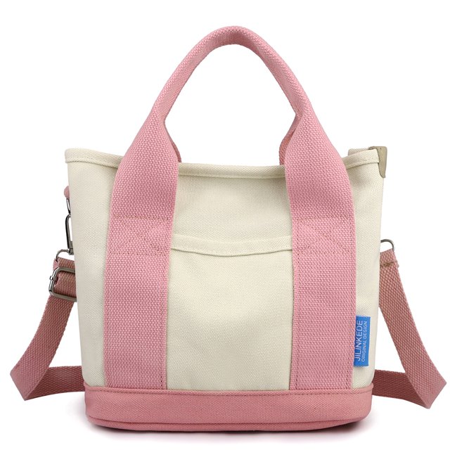 Bolso Mensajero Lona Con Bolsillos Bolso para Niñas (rosa)