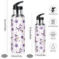 thumbnail image 2 of Yayeee 20oz Insulated Water Bottle Double Wall Stainless Steel with Flip Straw Lid, Purple Halloween Gooses, 2 of 7