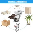 thumbnail image 5 of 4pcs，Small Swivel Casters，1"，Furniture Casters With Plate Brake, 5 of 5