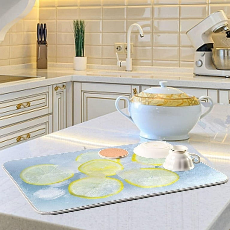 Lemon dish drying mat hotsell
