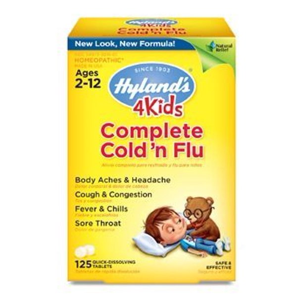 Hyland's For Kids Complete Cold n' Flu, 125 Tablets (Pack of 2