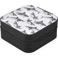 thumbnail image 3 of GZHJMY Cute Shark Jewelry Box for Women Girls, PU Leather Travel Jewelry Organizer Portable Jewelry Storage Holder for Earrings Rings Necklaces Bracelets for Necklace Bracelet Earrings Rings, 3 of 7