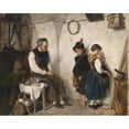 thumbnail image 2 of Gustav Igler 24x20 Gold Ornate Framed and Double Matted Museum Art Print Titled - The Broken Jug (1876), 2 of 4