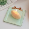 thumbnail image 3 of Visland Elegant Bowknot Decor Candle Holder Tray Beautiful Bright-colored Resin Candle Base Tray Household Supplies, 3 of 8