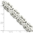 thumbnail image 4 of Auriga 925 Sterling Silver 8.25 mm Byzantine Chain Necklace for Women 20", 4 of 6
