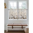 thumbnail image 7 of Half Window Curtain 36 Inches Long, Spring White Floral Window Treatment Curtain Drapes, Watercolor Vintage Beige Flowers Small Tier Curtains for Bathroom Over Sink, 27.5"x36", 2 Panels, 7 of 7