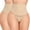 2pc,Beige+Beige, variant on MISS COCOLI Tummy Control Shapewear Panties For Women High Waisted Shaping Underwear Slimming Lace Thong Body Shaper