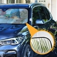 thumbnail image 4 of Gnome with Leaves Automotive Front Car Windshield Sun Shade Reflector Foldable for Front Fit for Cars Truck SUVs, 4 of 8