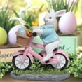 thumbnail image 6 of Hodao Easter Bunny Riding Bike Figurines - Cute Indoor Home Decor Ornaments for Bedroom & Living Room, Festive Spring Decorations, Ideal Gift for Easter Celebrations, 6 of 7