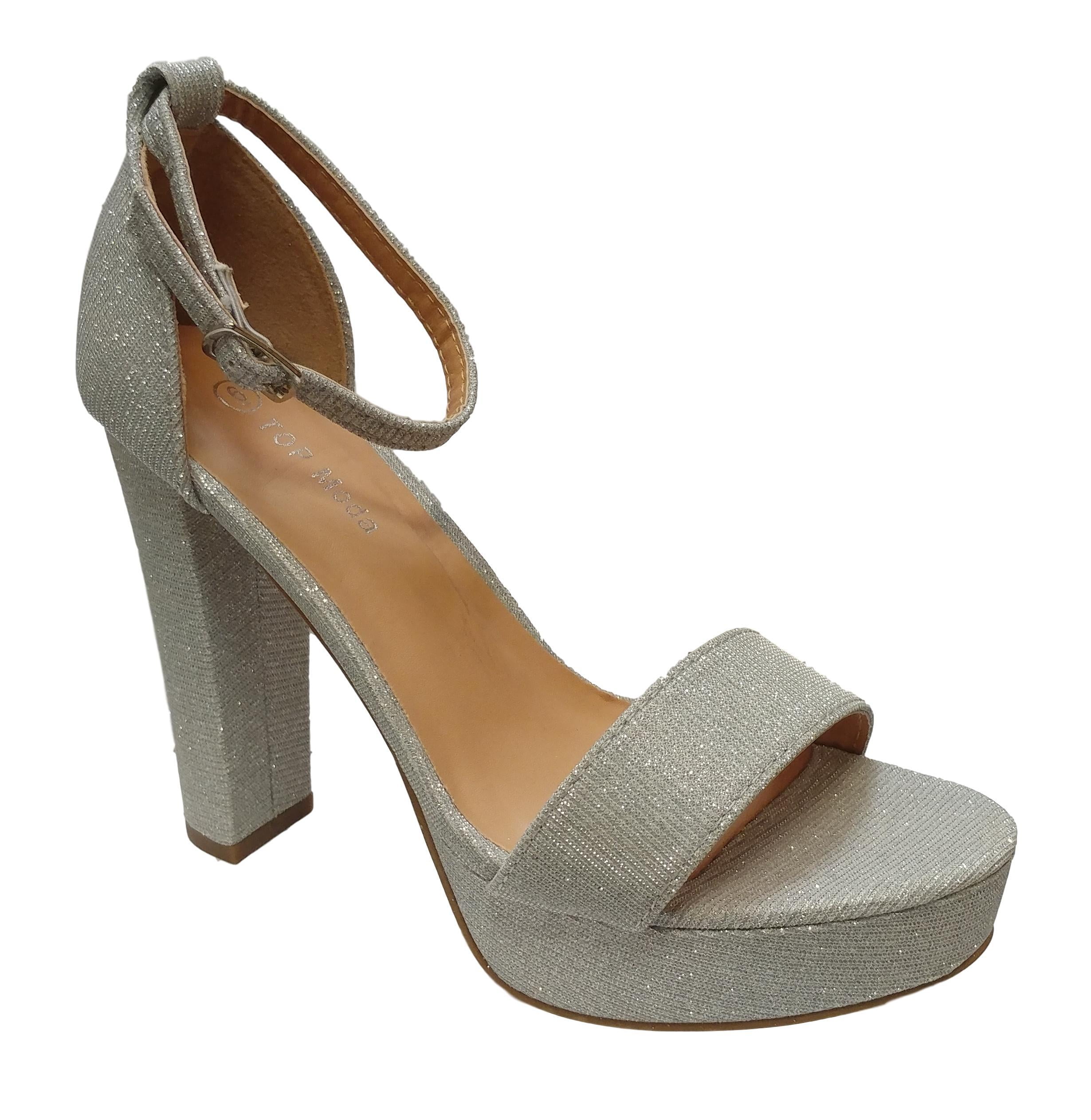 top moda silver heels