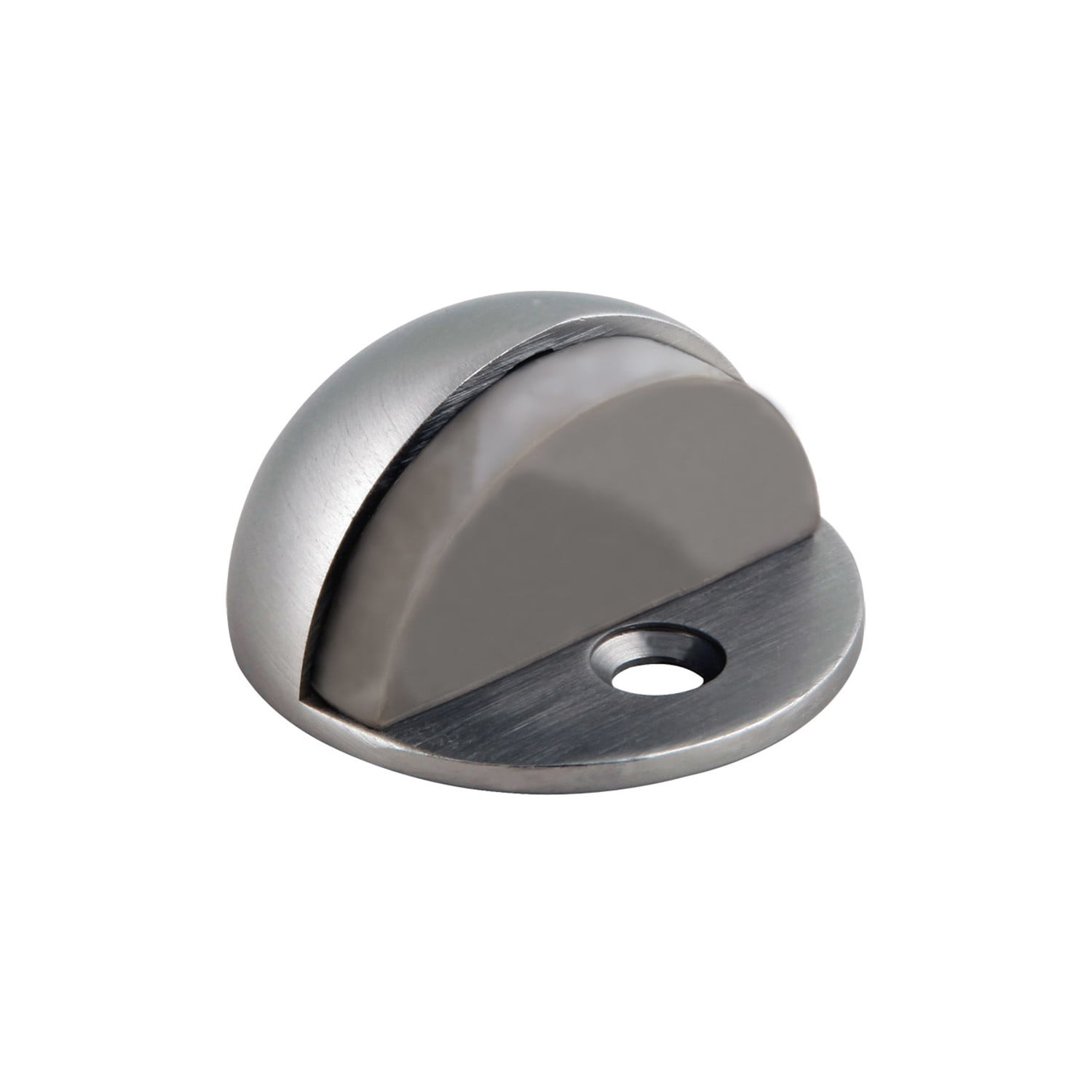 5-Pack Dome Floor Mounted Door Stops with Rubber Stopper, Satin Nickel, Heavy Duty Zinc Construction – Design House, WM318188