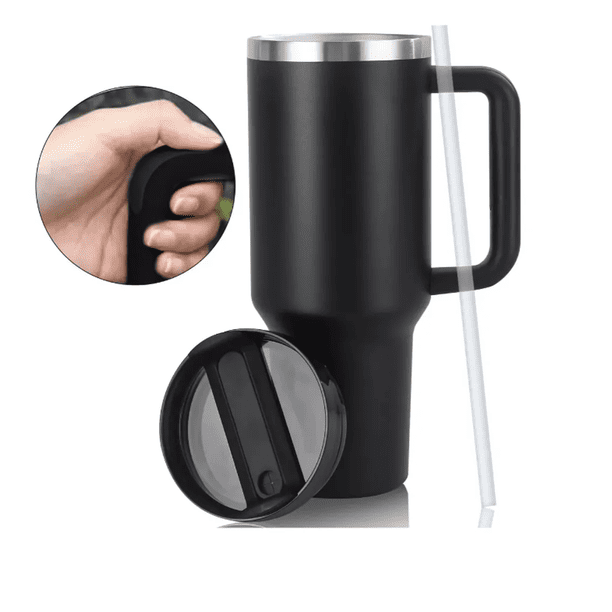 Termo De Acero Inoxidable Premium De 1180 Ml (40 Oz) Mantiene Bebidas Calientes O Frías Xtellar negro
