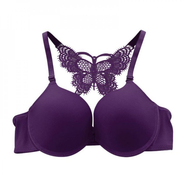 Women Flower Adjustable Front Closure Bra Push Up Underwire Y-line Straps Lace Bra P3