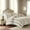 0#Sand,Polyester, variant on Full/Queen Faux Fur Comforter Set - Ivory Chevron, Ultra Plush Down Alternative, Includes Comforter & 2 Shams