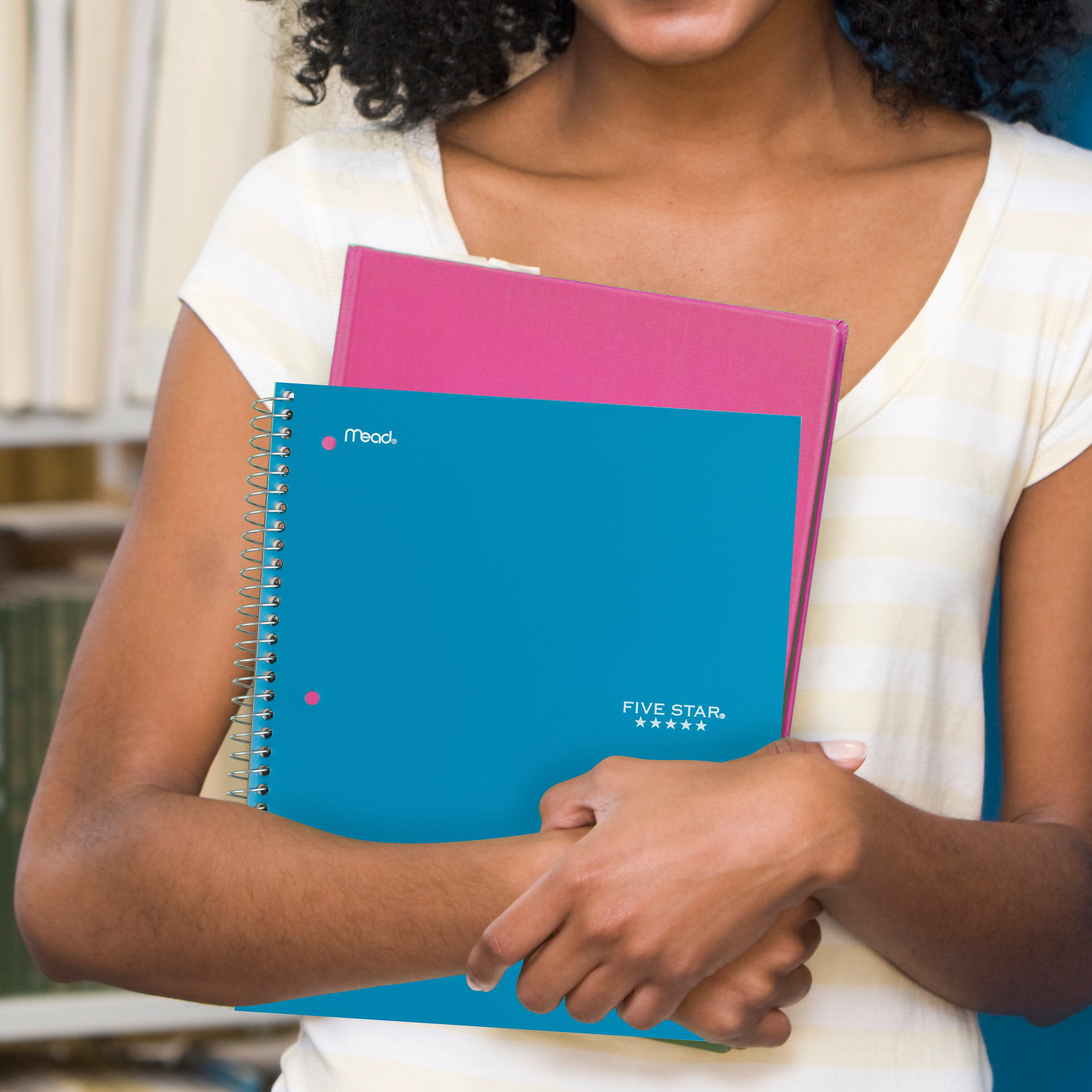 Five Star 1 Subject Wide Ruled Notebook Plus Study App, 8" x 10.5", Tidewater Blue, Poly, Spiral, 100 Sheets