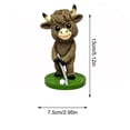 thumbnail image 2 of Highland Cow Resin Figurine Cute Cattle Statue Sculpture Home Office Desk Decor Farmhouse Rustic Animal Ornament Gift For Cow Lover Friend Family, 2 of 8