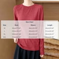 thumbnail image 3 of BRELIL Women's Fall Long Sleeve Pullover Tops Casual Loose Round Neck Sweatshirt Solid Basic Tee for Winter, Red M, 3 of 5